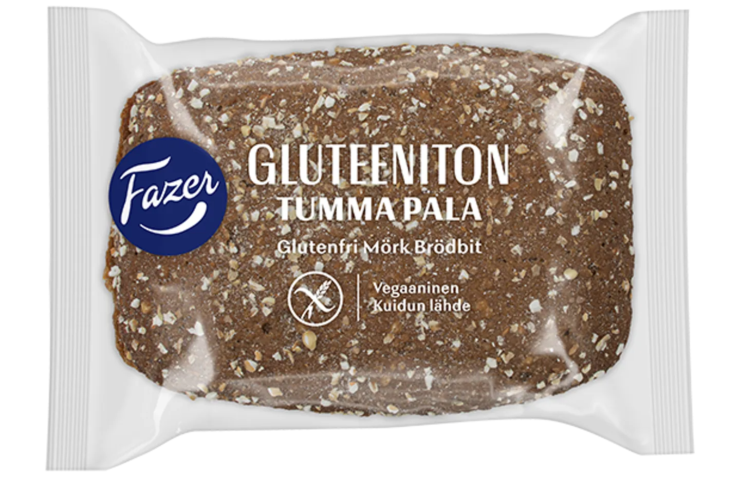 Fazer Glutenfri Mörk Bröd bit 70g, individuellt förpackad -