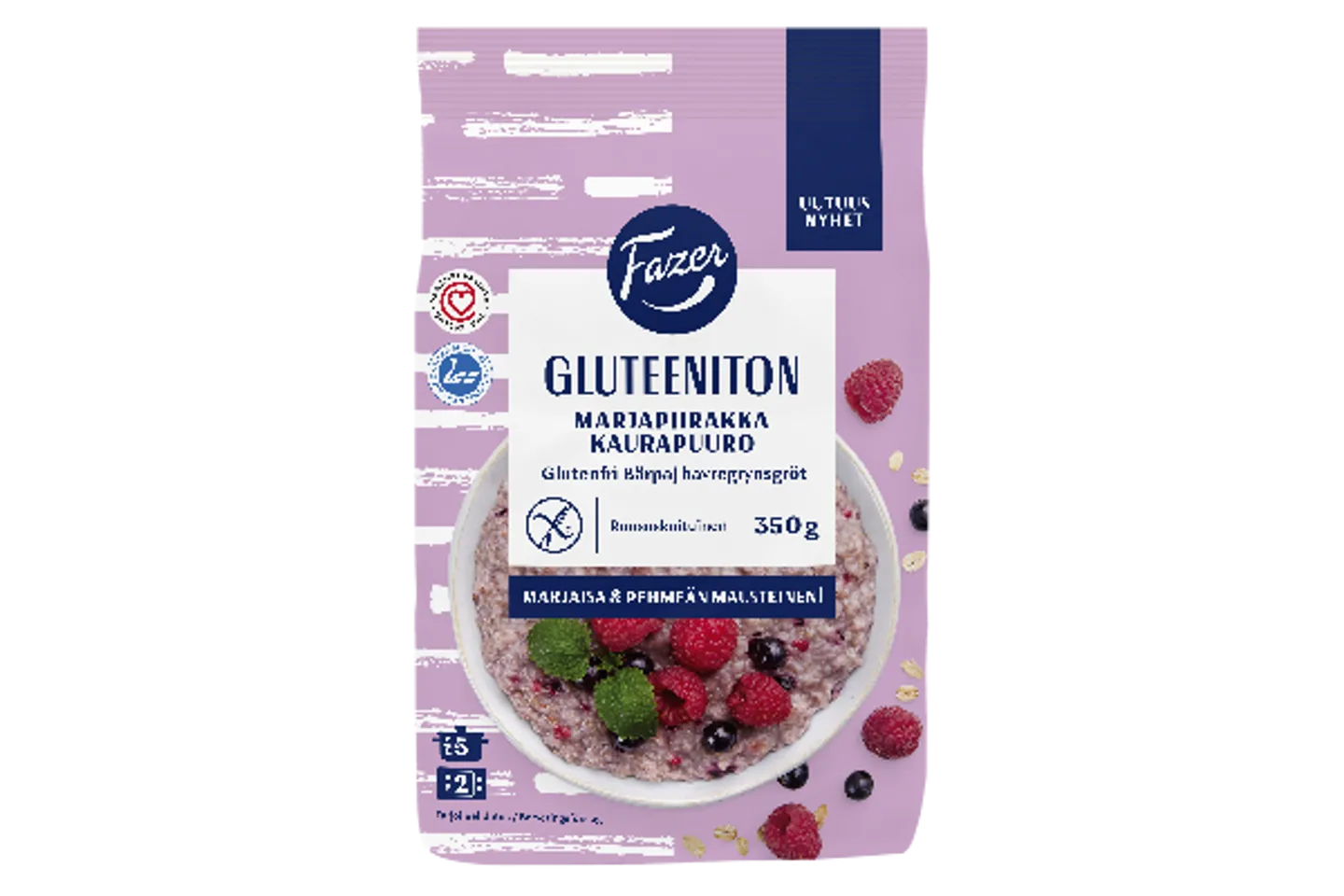 Fazer Gluteeniton Marjapiirakka kaurapuuro 350 g 